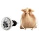 Black Rabbit Clock Ceramic Wine Bottle Stopper